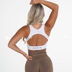 NVGTN White Eclipse Sports Bra